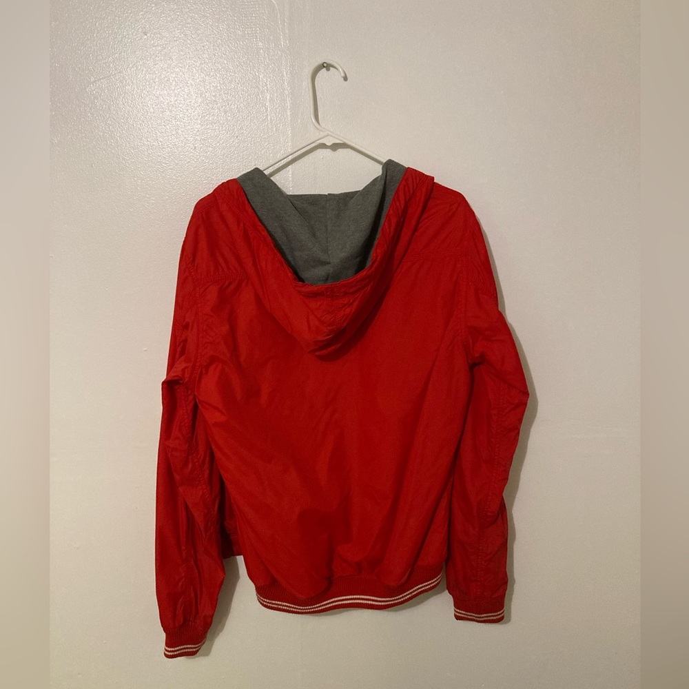 H&M Red Zip Up Windbreaker Jacket - Picture 4 of 5